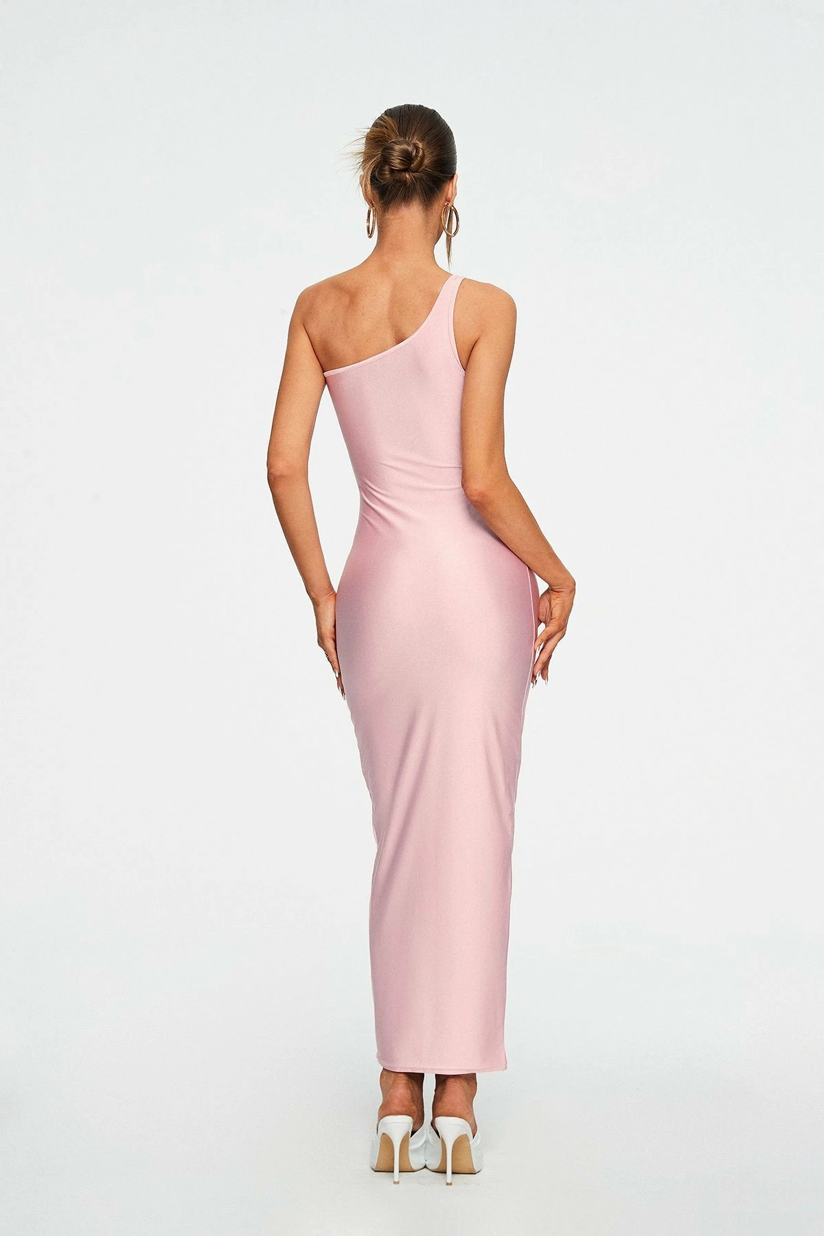 Solado One Shoulder Cinched Waist Bodycon Maxi Dress 4 Solado One Shoulder Cinched Waist Bodycon Maxi Dress - Image 4