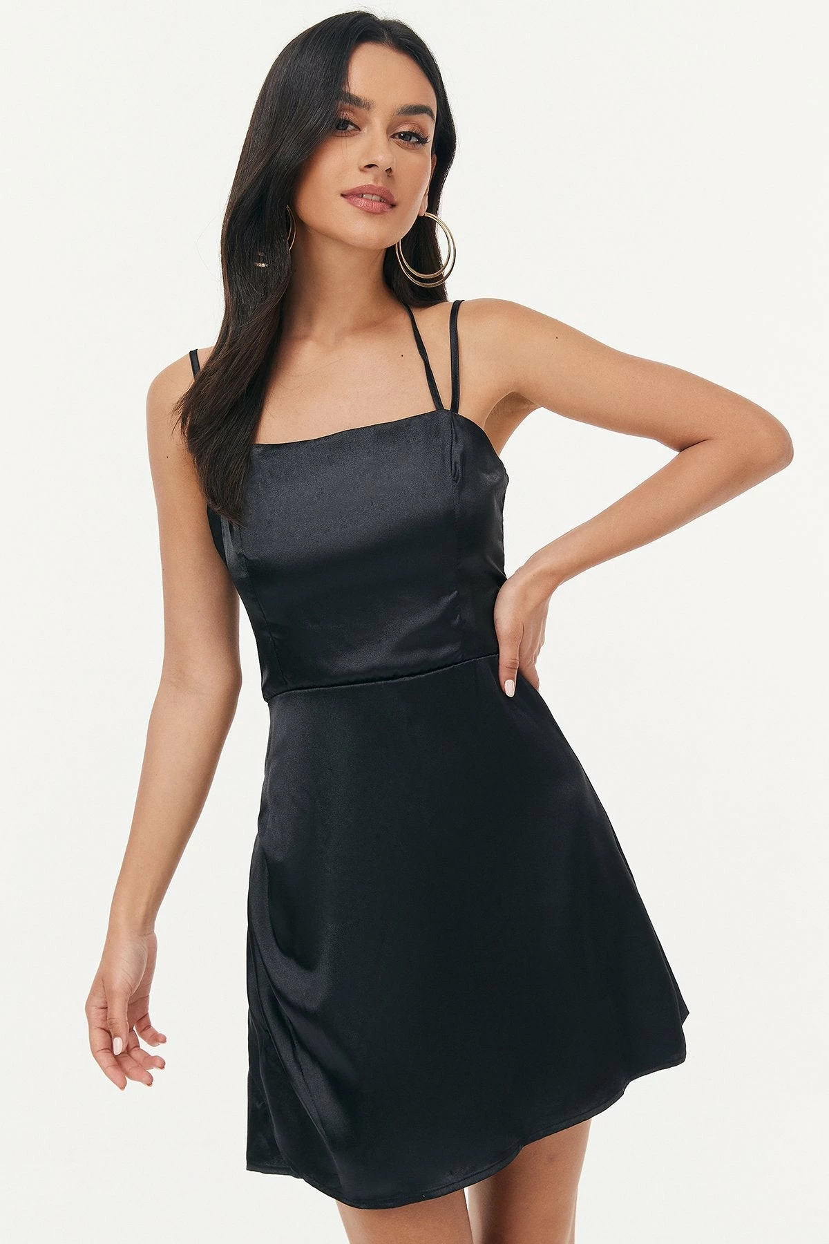 Solado Satin Double Strap Backless Mini Dress 6 Solado Satin Double Strap Backless Mini Dress - Image 6