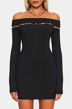 SOLADO Off Shoulder Cut Out Pearl Decor Mini Dress 12 SOLADO Off Shoulder Cut Out Pearl Decor Mini Dress -Solado Sales Shop jpeg 676e9258 fc93 4b36 9ae3 5b92cb6cc260 1800x1800