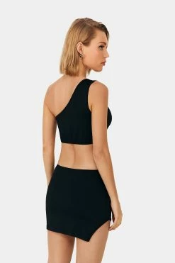 Alternative view of SOLADO One Shoulder Cut Out Split Hem Mini Dress