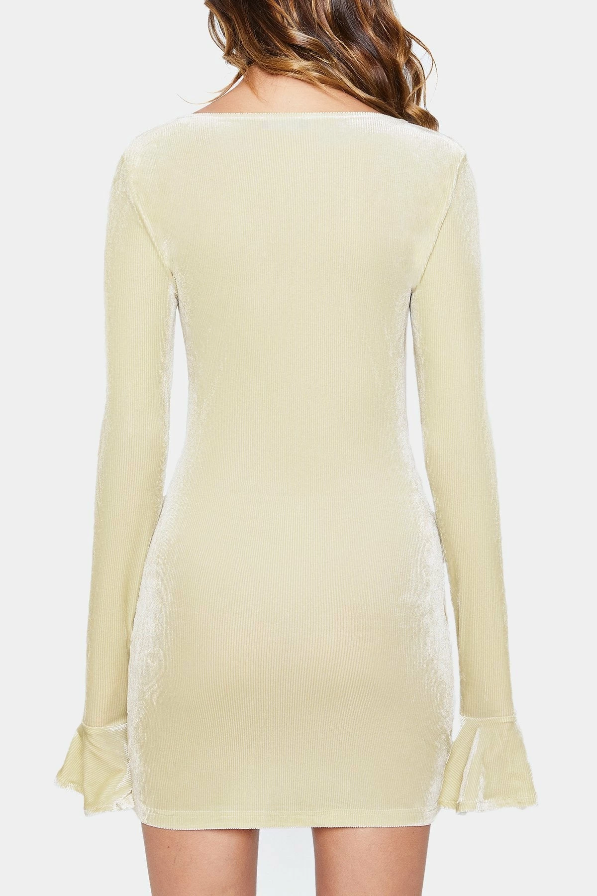 SOLADO Corduroy Flared Sleeve Bodycon Mini Dress 7 SOLADO Corduroy Flared Sleeve Bodycon Mini Dress - Image 7