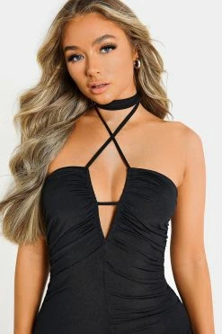 SOLADO Plunging Neck Ruched Bodycon Mini Dress -Solado Sales Shop jpeg 6cf83af6 f2f0 4edd af33 0d724a77a21f 1800x1800