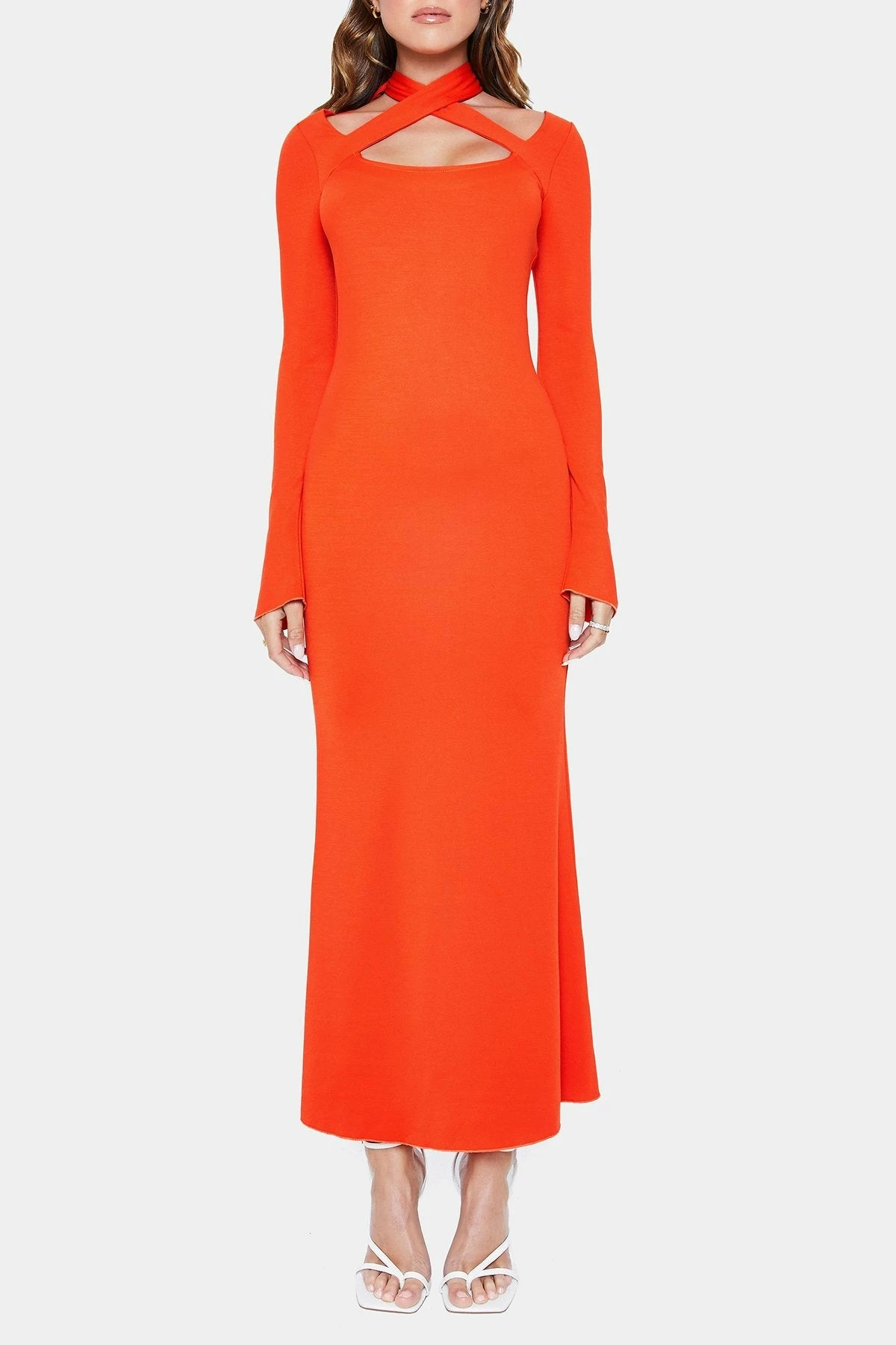 SOLADO Cross Over Halter Neck Mermaid Maxi Dress 6 SOLADO Cross Over Halter Neck Mermaid Maxi Dress - Image 6