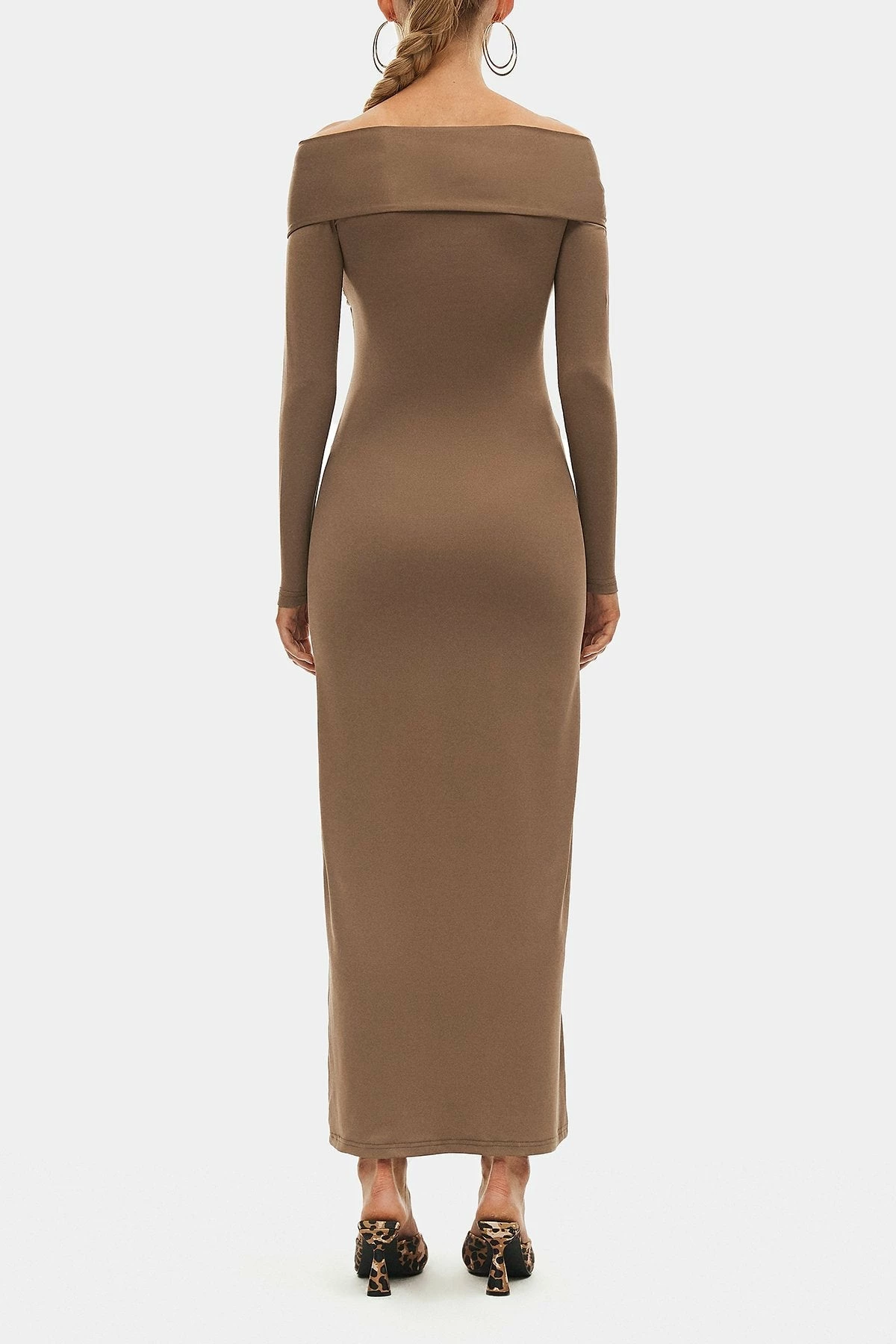 SOLADO Off Shoulder Cross Wrap Long Sleeve Maxi Dress 7 SOLADO Off Shoulder Cross Wrap Long Sleeve Maxi Dress - Image 7