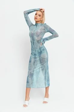 Solado Mock Neck Abstract Print Split Hem Mesh Maxi Dress -Solado Sales Shop jpeg 718f2ec8 5637 41b9 ae2a ee3dcb63944e 1800x1800