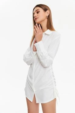 Solado Satin Ruched Button Front Mini Dress 7 Solado Satin Ruched Button Front Mini Dress -Solado Sales Shop jpeg 722504f6 28b3 4249 93e3 a1e1c77f679e 1800x1800