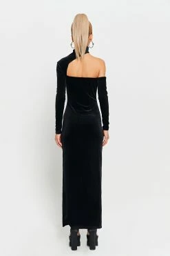 SOLADO Velvet High Neck Cold Shoulder Split Hem Maxi Dress -Solado Sales Shop jpeg 72c5c376 68ae 4786 91e5 545c949c312d 1800x1800
