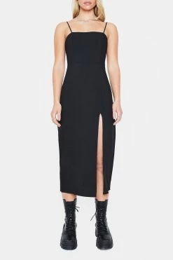 Solado Cinched Waist Split Hem Solid Midi Dress -Solado Sales Shop jpeg 73809e47 5efd 4960 a946 62dfb96ca559 1800x1800