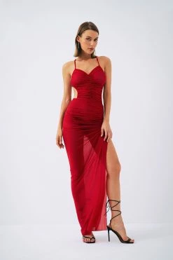 SOLADO Mesh Backless High Split Hem Maxi Dress -Solado Sales Shop jpeg 75890245 ea17 4b42 b452 f413212a0b33 1800x1800
