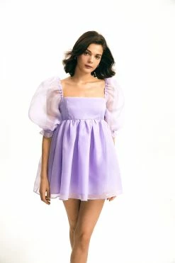 Alternative view of Solado Square Neck Layered Mesh Skater Mini Dress