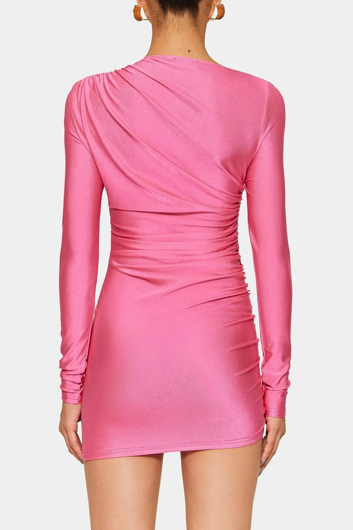 SOLADO Asymmetrical Neck Drawstring Ruched Mini Dress 7 SOLADO Asymmetrical Neck Drawstring Ruched Mini Dress - Image 7