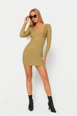 Solado Asymmetrical Neck Stripe Knitted Long Sleeve Mini Dress -Solado Sales Shop jpeg 7b05c4d7 f5f0 4626 b7df 8238d529263c 1800x1800