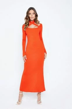 SOLADO Cross Over Halter Neck Mermaid Maxi Dress