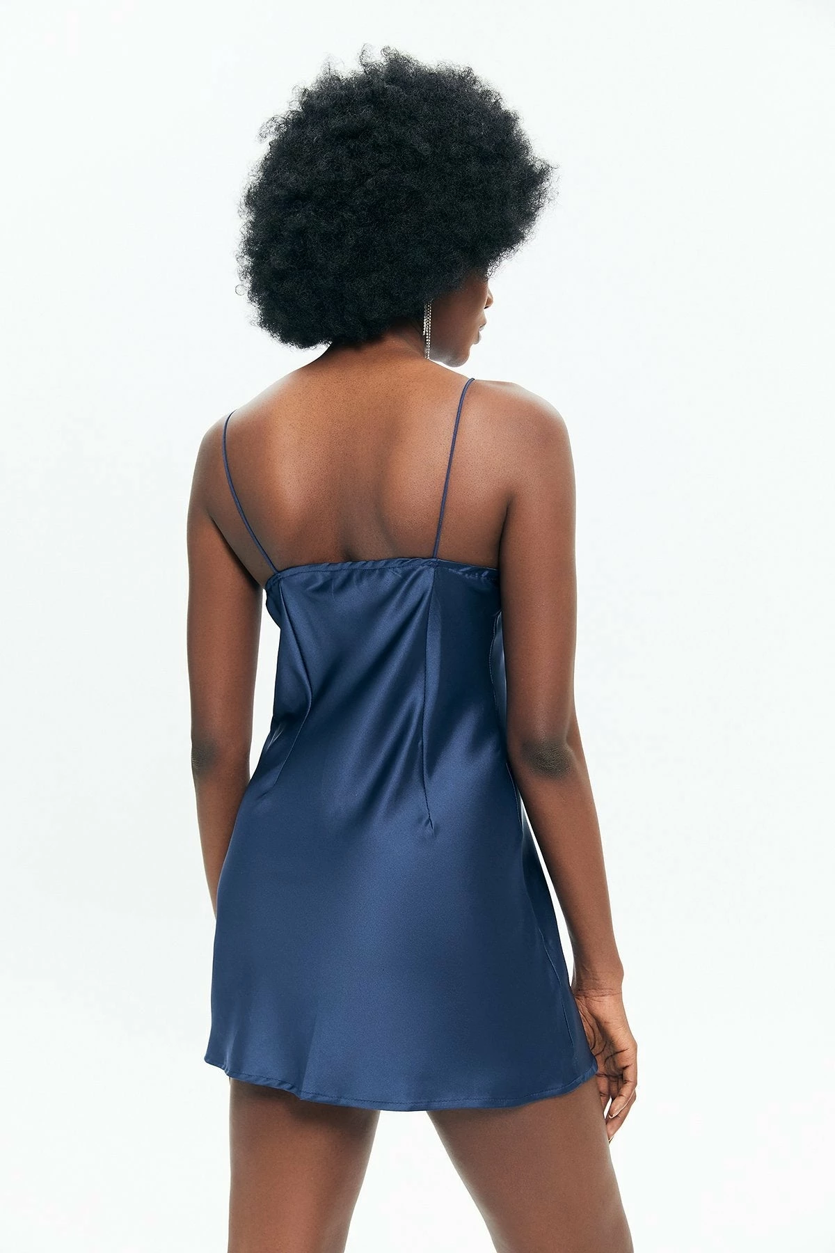 Solado Satin Backless Split Hem Mini Dress 2 Solado Satin Backless Split Hem Mini Dress - Image 2