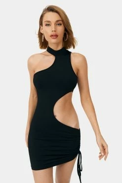 SOLADO Asymmetrical Neck Cut Out Drawstring Mini Dress -Solado Sales Shop jpeg 7e7e4e60 6f0d 429b 9d7e 655433f8e5f3 1800x1800