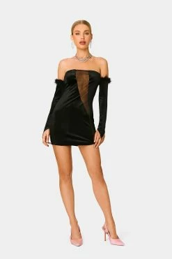 SOLADO Velvet Off Shoulder Mesh Splicing Mini Dress With Oversleeve -Solado Sales Shop jpeg 7f234aed 5b23 49bb 9fd6 849bdbb5a290 1800x1800