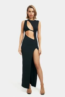 Solado Split Thigh Cut Out Sleeveless Maxi Dress