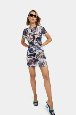 Solado Abstract Print Ruched Short Sleeve Mini Dress -Solado Sales Shop jpeg 84c5a58b 056c 48b8 b9ba a6454b51789d 1800x1800