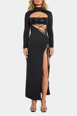SOLADO Sequin Splicing Cut Out Split Hem Maxi Dress -Solado Sales Shop jpeg 88b94f86 0d9e 460e 8d4e 4aad99d18b89 1800x1800