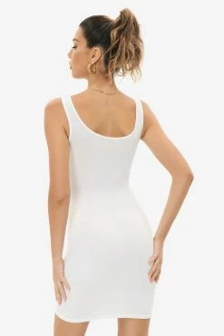 Alternative view of Solado Pleated Plunging Neck Solid Mini Dress