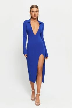 SOLADO Plunging Neck Split Hem Cinched Waist Midi Dress -Solado Sales Shop jpeg 8d68cbef ce68 4fcd 900c 87f600ab429f 1800x1800