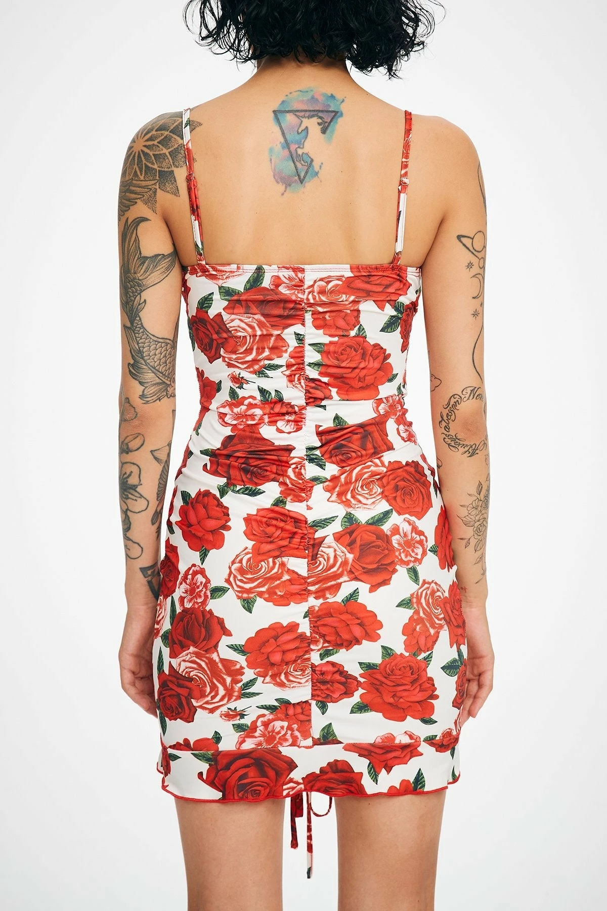 Solado Rose Print Drawstring Ruched Cami Dress 7 Solado Rose Print Drawstring Ruched Cami Dress - Image 7