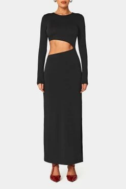 SOLADO Cut Out Split Hem Long Sleeve Maxi Dress -Solado Sales Shop jpeg 918f07f9 f736 4c0d 866e 4c03fcf21860 1800x1800