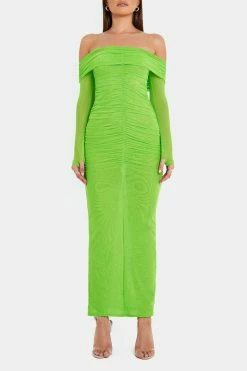 Solado Off Shoulder Mesh Ruched Long Sleeve Maxi Dress -Solado Sales Shop jpeg 91e21734 cf1b 444b b8a3 5361206505da 1800x1800