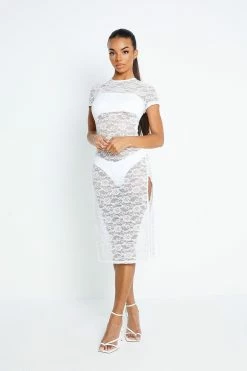 Solado Floral Lace Split Hem Short Sleeve Midi Dress Without Underwear -Solado Sales Shop jpeg 950df958 a0c9 443b adf9 19c31697aeb6 1800x1800