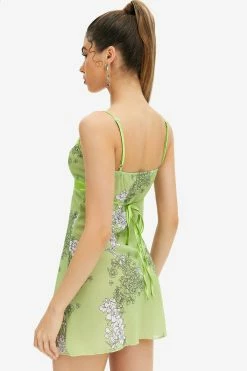 Alternative view of Solado Mesh Splicing Floral Printed Backless Mini Dress
