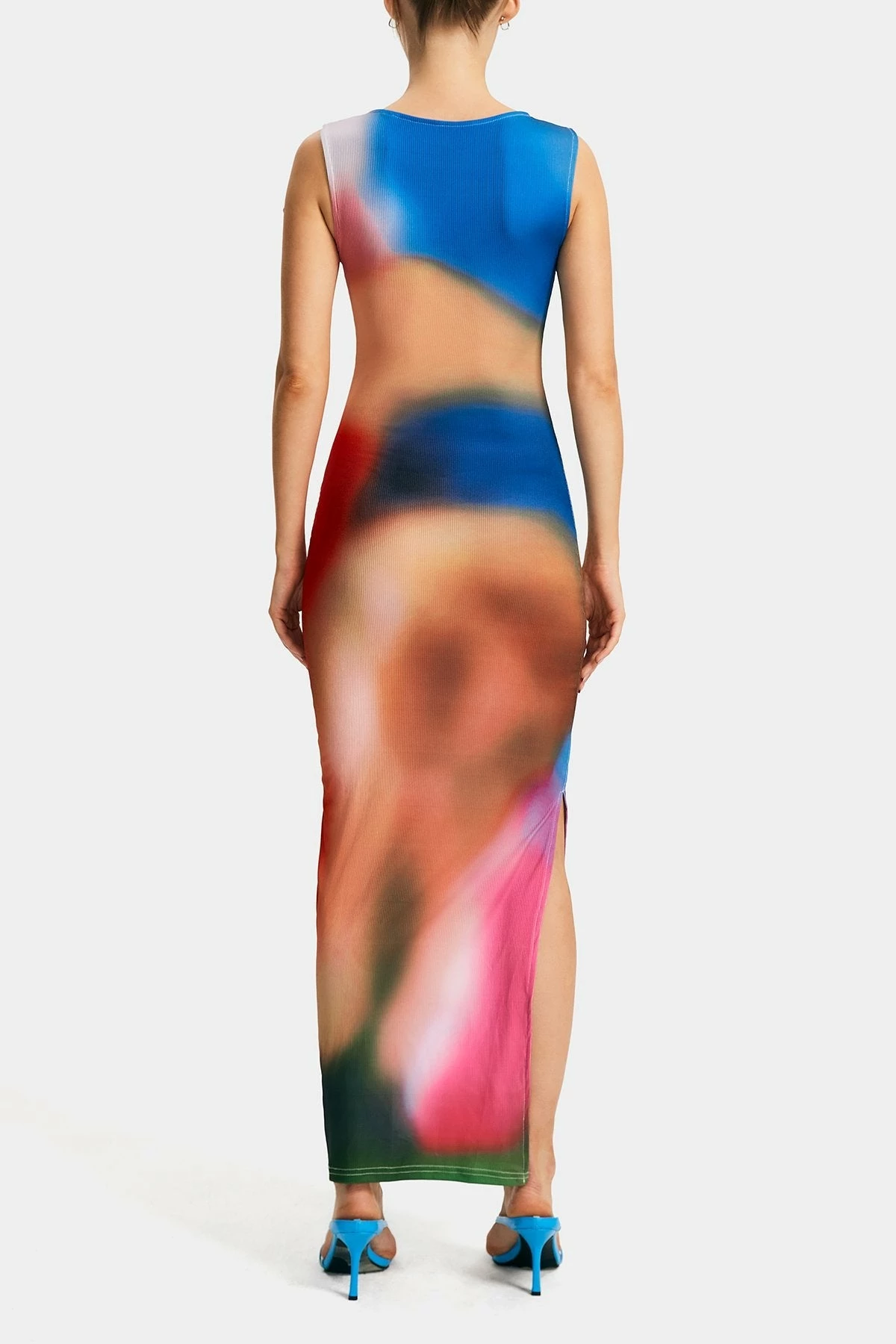 Solado Tie Dye Side Split Sleeveless Ribbed Maxi Dress 7 Solado Tie Dye Side Split Sleeveless Ribbed Maxi Dress - Image 7