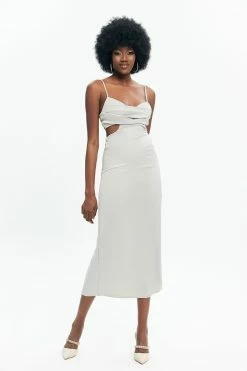Solado Satin Cut Out Maxi Cami Dress