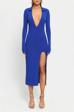 SOLADO Plunging Neck Split Hem Cinched Waist Midi Dress -Solado Sales Shop jpeg 9fec4ed1 ac7a 4ca7 affb fd5663635719 1800x1800