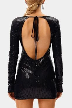 SOLADO Sequin Open Back Tie Detail Long Sleeve Mini Dress -Solado Sales Shop jpeg a1591f8f 4cf5 436b 90fa b56dc80296d7 1800x1800