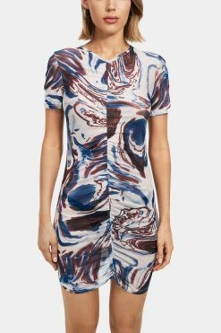 Solado Abstract Print Ruched Short Sleeve Mini Dress -Solado Sales Shop jpeg a21d606d 7832 4291 85e0 a92bcde7e213 1800x1800