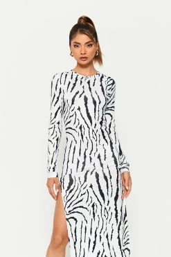 SOLADO Zebra Print Split Hem Long Sleeve Maxi Dress -Solado Sales Shop jpeg a237aad5 dd60 43f6 af88 3fb0849cb1d2 1800x1800