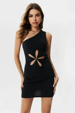 Alternative view of Solado One Shouder Floral Cut Out Mini Dress