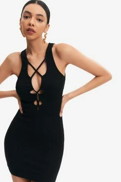 Solado Plunging Neck Lace Up Ribbed Mini Dress -Solado Sales Shop jpeg ab5a6003 db36 4e28 aec0 4ad4a20a7b7e 1800x1800