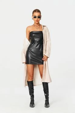 SOLADO Off Shoulder Cinched Waist PU Leather Mini Dress With Belt -Solado Sales Shop jpeg abfeba20 73dc 47fb b756 aff0e40ac84a 1800x1800