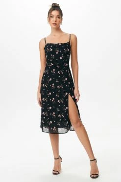 Solado Floral Print Split Leg Cami Dress