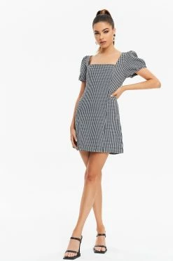 Solado Check Print Lace Up Backless Puff Sleeve Mini Dress -Solado Sales Shop jpeg adb03c92 0b77 4998 91c9 d195ac5f6209 1800x1800
