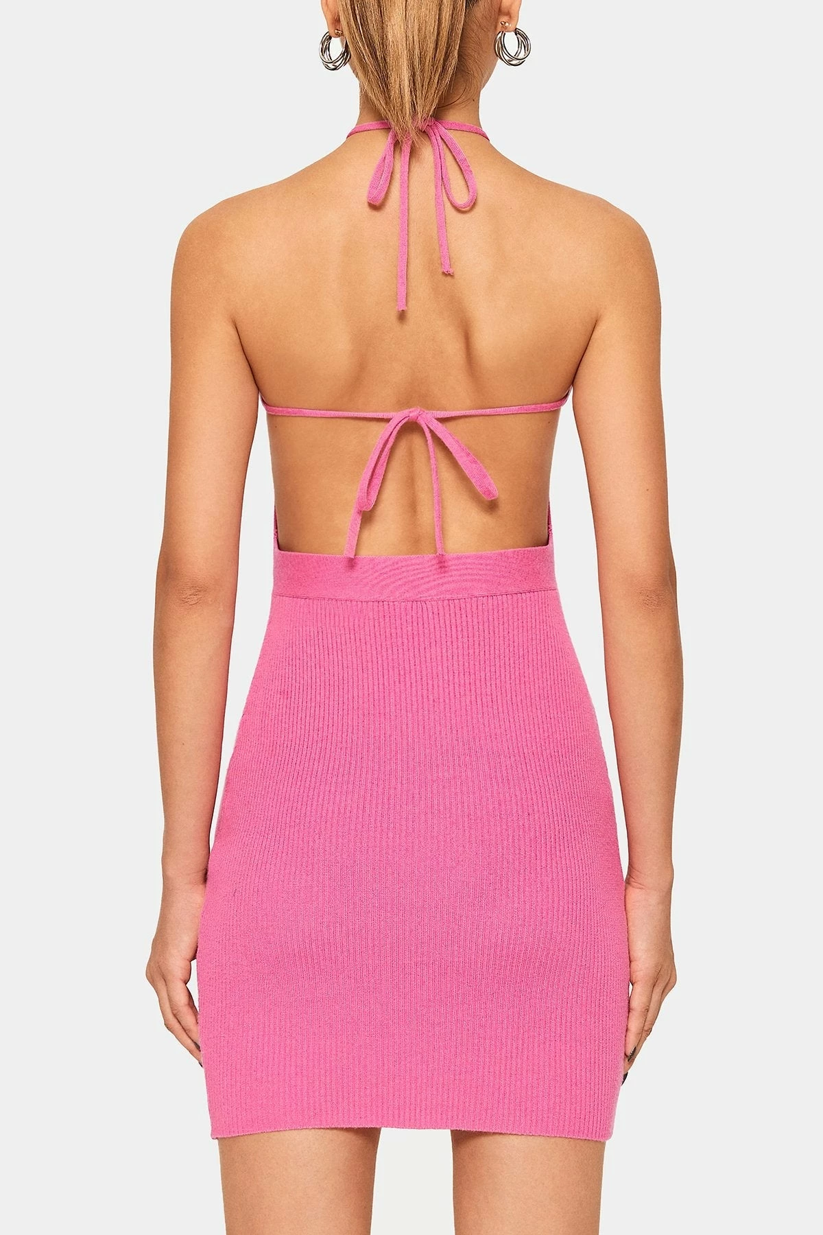 SOLADO Halter Neck Keyhole Open Back Sweater Dress 6 SOLADO Halter Neck Keyhole Open Back Sweater Dress - Image 6