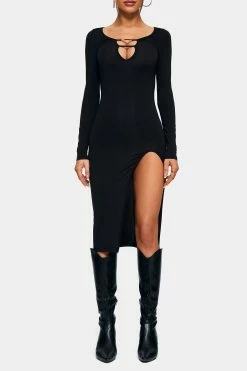 SOLADO Cut Out Split Hem Long Sleeve Midi Dress -Solado Sales Shop jpeg c6d46730 fd22 4bd5 92ab 7e296a06a9f8 1800x1800