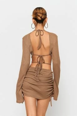 SOLADO Open Back Flared Sleeve Ruched Mini Dress -Solado Sales Shop jpeg c89f136c 5895 4744 afd6 aec126b8139a 1800x1800