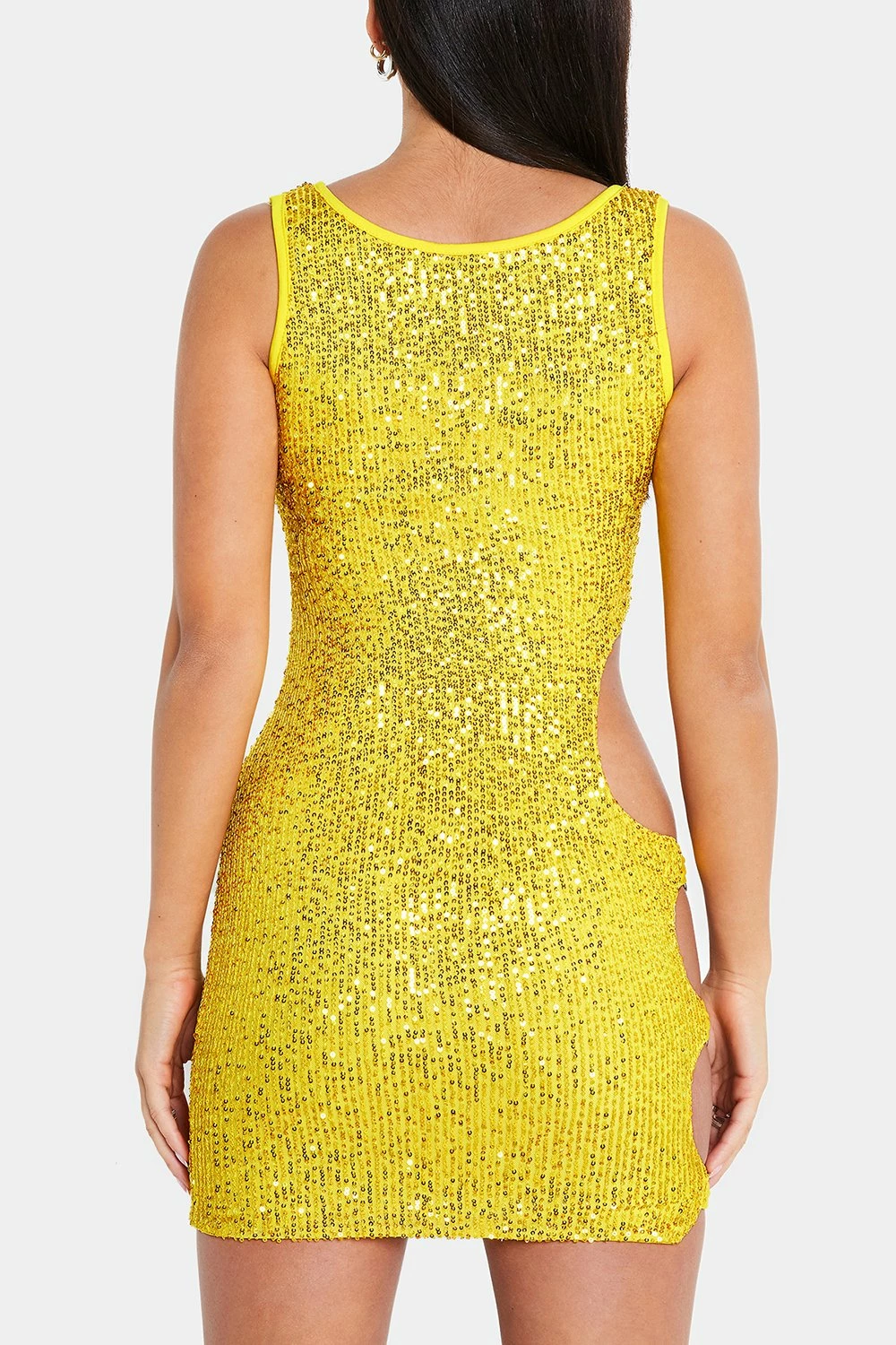 Solado Square Neck Cut Out Sequin Mini Dress 7 Solado Square Neck Cut Out Sequin Mini Dress - Image 7