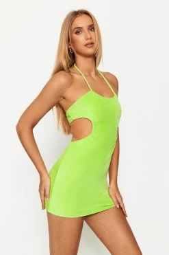Alternative view of Solado Halter Neck Cut Out Bodycon Mini Dress