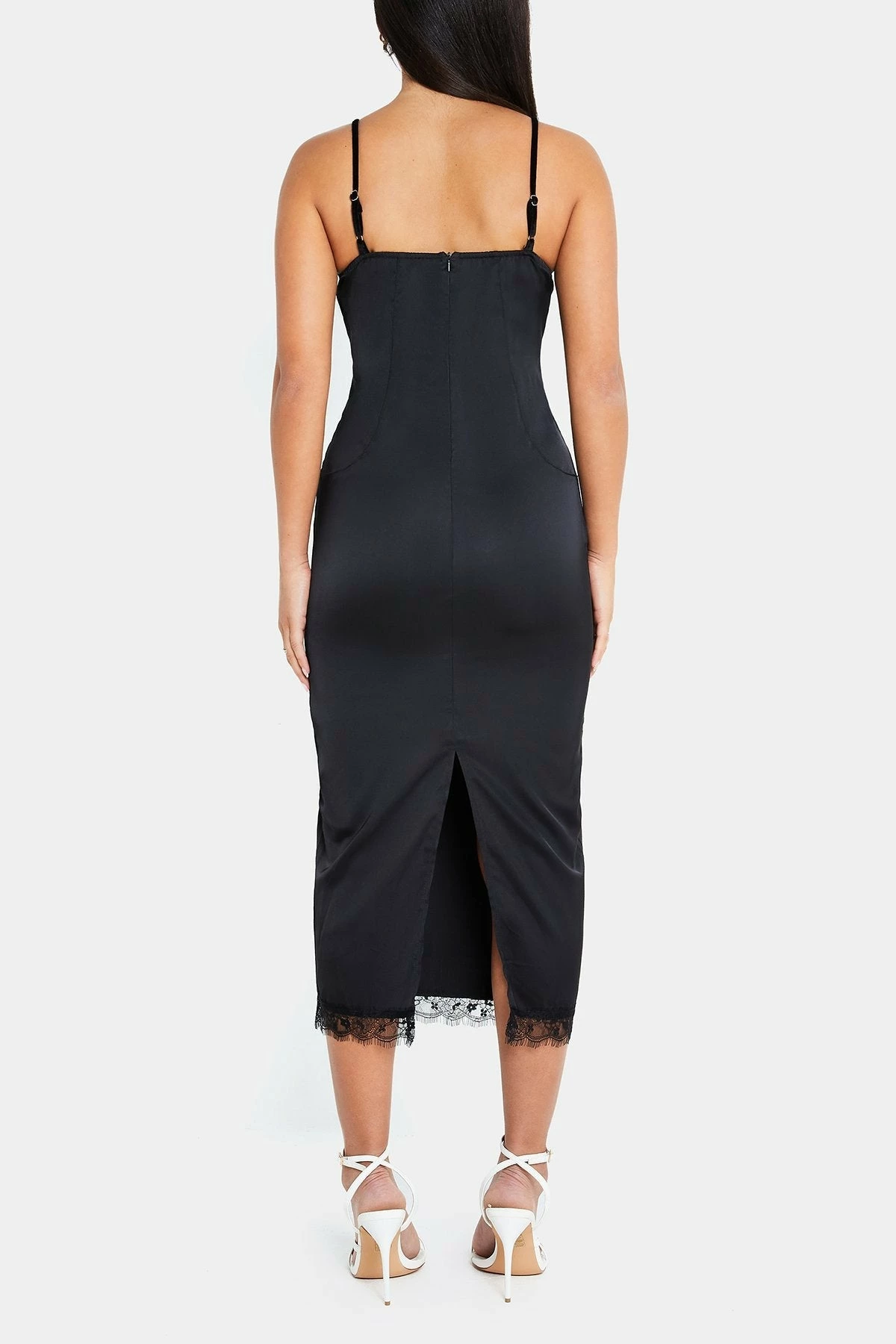 Solado Velvet Split Hem Lace Splicing Midi Dress 7 Solado Velvet Split Hem Lace Splicing Midi Dress - Image 7