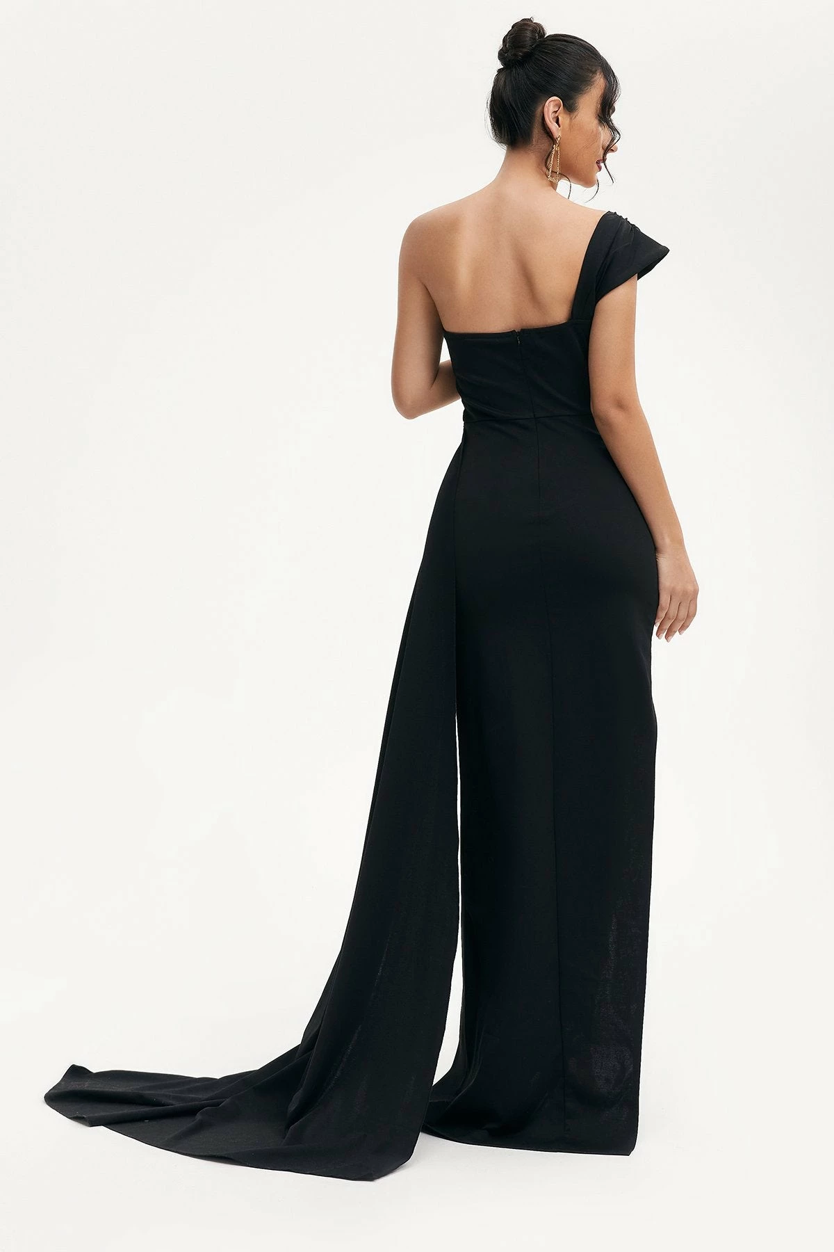 Solado One Shoulder Split Thigh Floor Length Prom Dress Oversleeve 2 Solado One Shoulder Split Thigh Floor Length Prom Dress Oversleeve - Image 2