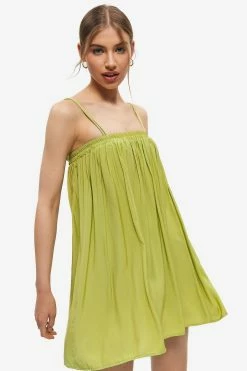 Solado Double Strap Solid Cami Mini Dress