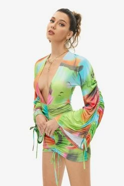 Solado Abstract Print Plunge Neck Drawstring Ruched Mini Dress -Solado Sales Shop jpeg df13d3fb 353b 4cf9 9a07 bdef935b269e 1800x1800